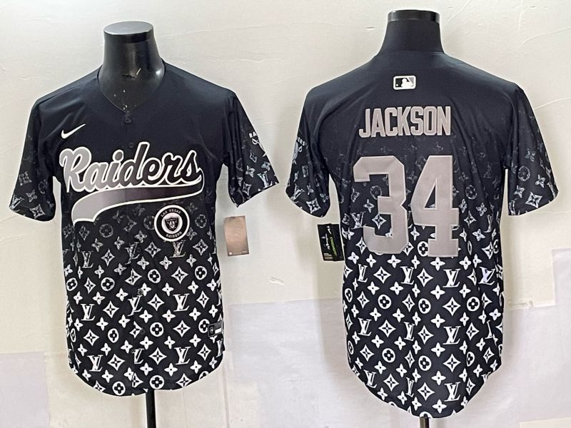 Men 2025 Oakland Raiders #34 Jackson black Nike Limited NFL Jersey style 039->oakland raiders->NFL Jersey